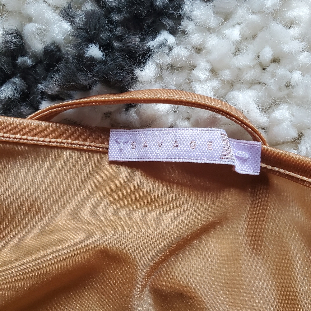 Savage X Fenty Metalic Honey Glissenette Slip - Picture 4 of 5
